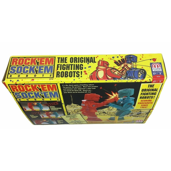 Rockem Sockem Fighting Robots Toy Boxing Game Vintage Classic Works Great w/ Box - Picture 9 of 10